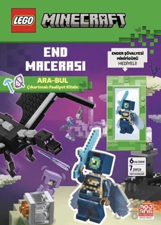 Lego Minecraft End Macerası - Ara-Bul Çıkartmalı Faaliyet Kitabı - Ender Şövalyesi Minifügürü Hediyeli – Kolektif – Beta Kids kitap kapağı