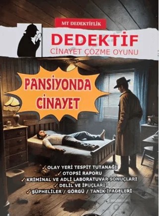 Dedektiflik Cinayet Çözme Oyunu - Pansiyonda Cinayet – Kollektif – MT Dedektiflik kitap kapağı