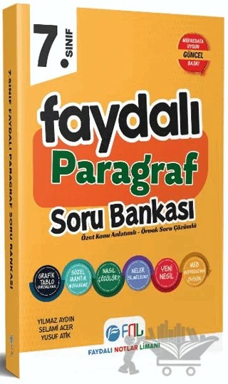 7. Sınıf Faydalı Paragraf Soru Bankası – Yılmaz Aydın, Selami Acer, Yusuf Atik – FNL Yayınları kitap kapağı