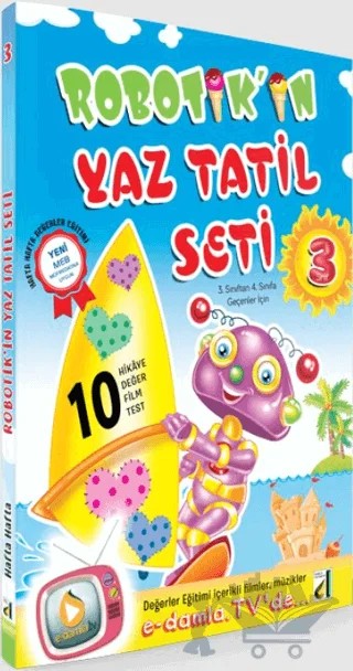 3. Sınıf Robotik'in Yaz Tatil Seti – Özen Eldem Börekçi – Damla Yayınevi kitap kapağı