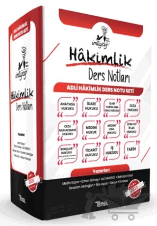 İmtiyaz Adli Hakimlik Ders Notları Seti – Metin Kaya, İbrahim Akdoğan, Ali Sakinci, Bahadır Erkol, Erhan Güneş, İlke Açan – Temsil Kitap kitap kapağı