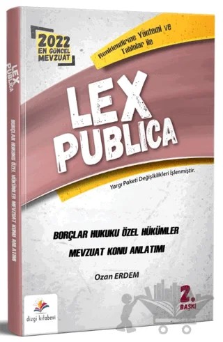 Lex Publica Borçlar Hukuku Özel Hükümler Adli Hakimlik Mevzuat Konu Anlatımı – Ozan Erdem – Dizgi Kitap kitap kapağı