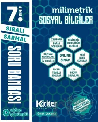 7. Sınıf Sosyal Bilgiler Soru Bankası – Kolektif – Kriter Akademi kitap kapağı
