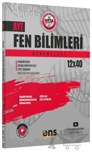 AYT Fen Bilimleri 12X40 Denemeleri – Kolektif – ENS Yayınları kitap kapağı