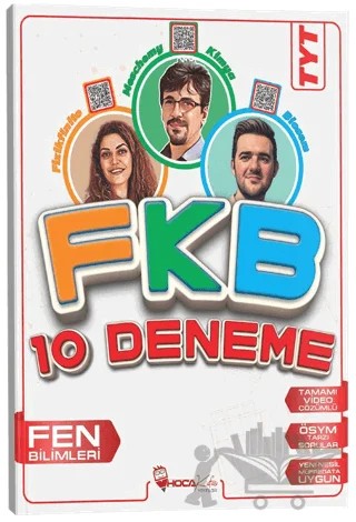 TYT Fen Bilimleri FKB 10 Deneme – Mesut Uğurdoğan, Didar Baskın, Semih Akpınar – Hoca Kafası Yayınları kitap kapağı