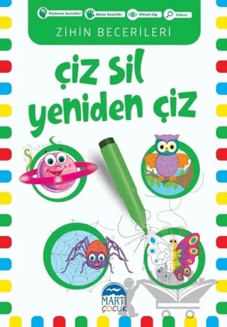 Çiz Sil Yeniden Çiz (Yeşil Kitap) – Kolektif – Martı Çocuk Yayınları kitap kapağı