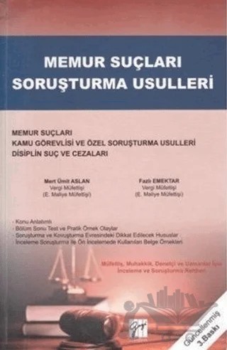 Memur Suçları Soruşturma Usulleri – Fazlı Emektar, Mert Ümit Aslan – Gazi Kitabevi kitap kapağı