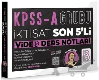 KPSS A Grubu İktisat Son 5'li Video Ders Notları – Emel Aksaç – Benim Hocam Yayınları kitap kapağı