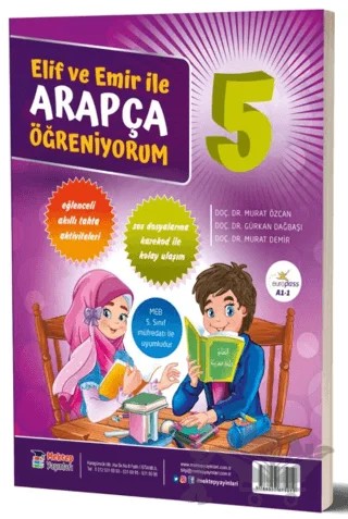 Elif ve Emir İle Arapça Öğreniyorum 5. Sınıf – Gürkan Dağbaşı, Murat Demir, Murat Özcan – Mektep Yayınları kitap kapağı