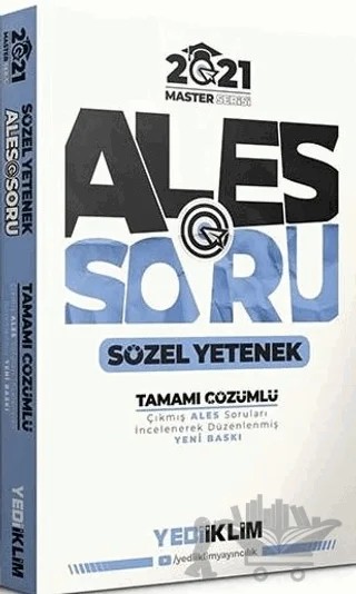 2021 ALES Sözel Yetenek Tamamı Çözümlü Soru Bankası – Kolektif – Yediiklim Yayınları kitap kapağı