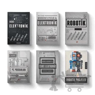 Robotik ve Elektronik Eğitim Seti (6 Kitap Takım) – Akın Akçaoğlu, Devrim Çamoğlu – Dikeyeksen Yayın Dağıtım kitap kapağı