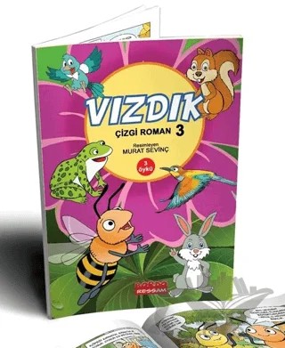 Vızdık Çizgi Roman Renkli Öykü Serisi 3 – Aziz Sivaslıoğlu – Bordo Ressam kitap kapağı