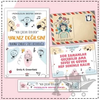 Çocuklar İçin Psikolojik Destek Serisi - Çocuklarda Travma Sonrası Stres Bozukluğu - Kartpostal ve Ayraç – Emily R. Greenfield – Nesnel Yayınları kitap kapağı