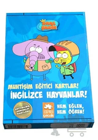 Muhtişim Eğitici Kartlar! - İngilizce Hayvanlar! – Kolektif – Eksik Parça Yayınları kitap kapağı