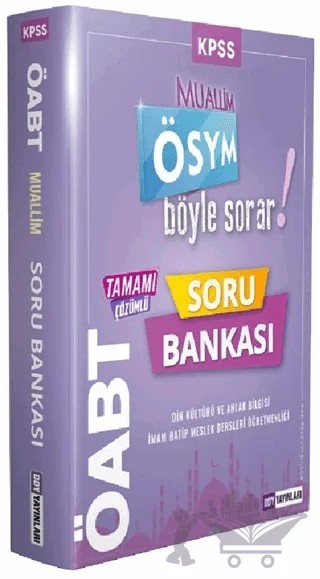 ÖABT Muallim Din Kültürü ve Ahlak Bilgisi İmam Hatip Lisesi Meslek Dersleri Öğretmenliği Tamamı Çözümlü Soru Bankası – Kolektif – DDY Yayınları kitap kapağı