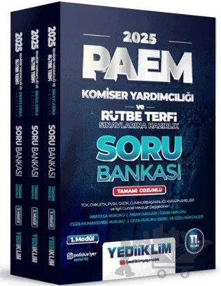 2025 PAEM Komiser Yardımcılığı ve Rütbe Terfi Sınavlarına Hazırlık Modüler Set Tamamı Çözümlü Soru Bankası (3 Modül) – Kolektif – Yediiklim Yayınları kitap kapağı