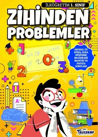 Zihinden Problemler İlköğretim 1. Sınıf – Erdem Öztürk – Teleskop Popüler Bilim kitap kapağı