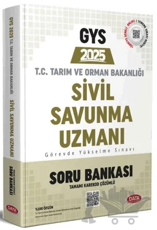 Tarım ve Orman Bakanlığı Sivil Savunma Uzmanı GYS Soru Bankası- Karekod Çözümlü – Kolektif – Data Yayınları kitap kapağı
