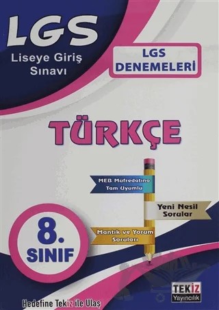 LGS Türkçe Denemesi 8. Sınıf – Kolektif – Tekiz Yayıncılık kitap kapağı