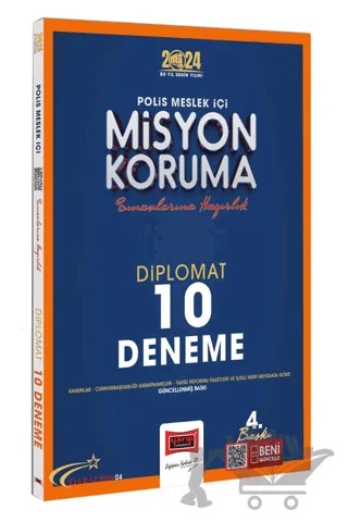 2024 Polis Meslek İçi Misyon Koruma Sınavlarına Hazırlık Yıldız Serisi Diplomat 10 Deneme – Kolektif – Yargı Yayınevi kitap kapağı