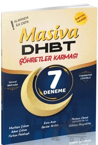 DHBT Şöhretler Karması 7 Deneme – Serdar Arslan, Furkan Palabıyıklı, Adem Çoban, Firdevs Demir, Mustafa Çoban, Gökhan Bayraktar, Esra Acar – Masiva Yayınları kitap kapağı