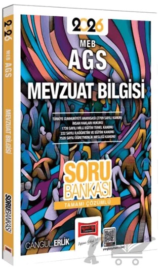 2026 MEB-AGS Mevzuat Bilgisi Tamamı Çözümlü Soru Bankası – Cangül Erlik – Yargı Yayınevi kitap kapağı