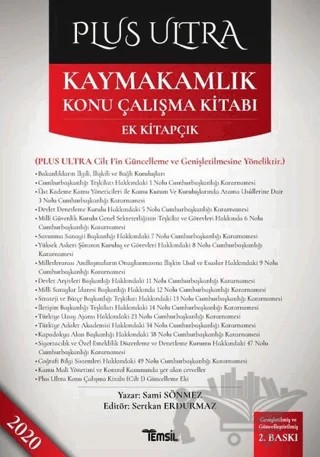 Plus Ultra Kaymakamlık Konu Çalışma Kitabı – Sami Sönmez, Sertkan Erdurmaz – Temsil Kitap kitap kapağı