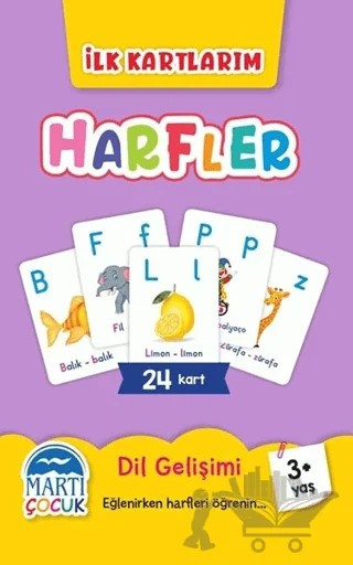 Harfler - İlk Kartlarım – Kolektif – Martı Çocuk Yayınları kitap kapağı