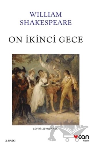 On İkinci Gece – William Shakespeare – Can Yayınları kitap kapağı