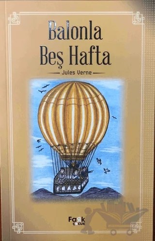Balonla Beş Hafta – Jules Verne – Fark Yayınları kitap kapağı