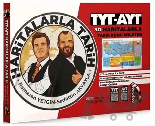 TYT AYT 3D Haritalarla Tarih Konu Anlatımı – Sadettin Akyayla, Ramazan Yetgin – Benim Hocam Yayınları kitap kapağı