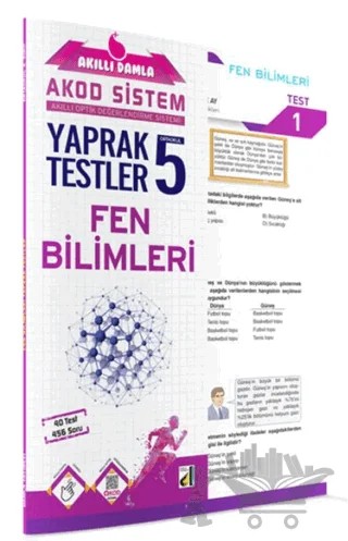5. Sınıf Akıllı Adam Fen Bilimleri Yaprak Testler – Kolektif – Damla Yayınevi kitap kapağı