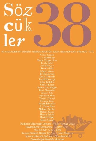 Sözcükler Dergisi Sayı: 38 Temmuz - Ağustos 2012 – Sözcükler Yayınları kitap kapağı