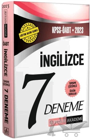 Pegem 2023 ÖABT İngilizce Öğretmenliği 7 Deneme Çözümlü Pegem Akademi Yayınları – Kolektif – Pegem Akademi Yayıncılık kitap kapağı