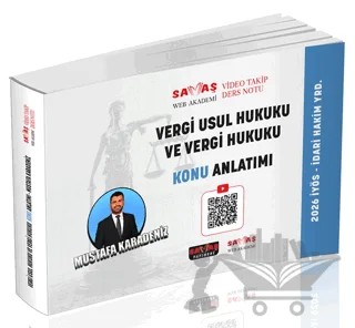 İYÖS İdari Hakim Yardımcılığı Vergi Usul Hukuku ve Vergi Hukuku Konu Anlatımı – Mustafa Karadeniz – Savaş Yayınevi kitap kapağı