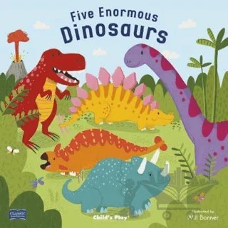 Five Enormous Dinosaurs – Kolektif – Child's Play kitap kapağı