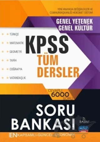 KPSS Tüm Dersler Soru Bankası – Kolektif – Nobel Sınav Yayınları kitap kapağı