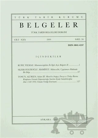 Türk Tarih Belgeleri Dergisi Sayı: 34 Cilt: 30 – Kolektif – Türk Tarih Kurumu Yayınları kitap kapağı