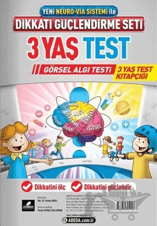 Dikkati Güçlendirme Seti 3 Yaş Test – Osman Abalı – Adeda Yayınları kitap kapağı