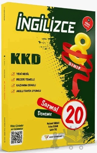8. Sınıf İngilizce 20 Sarmal Deneme – Mehmet Tarlacı, Fulya Durak, Şahin Taş – Veri Yayınları kitap kapağı