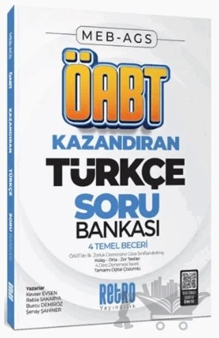 2026 MEB AGS ÖABT Türkçe Öğretmenliği 4 Temel Beceri Soru Bankası – Kolektif – Retro Yayıncılık kitap kapağı