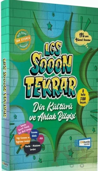 8. Sınıf LGS Din Kültürü ve Ahlak Bilgisi Sooon Tekrar – Kolektif – ONburda Yayınları kitap kapağı