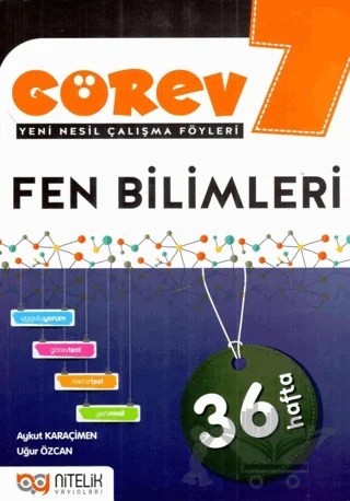 7. Sınıf Fen Bilimleri Görev Yeni Nesil Çalışma Föyleri – Aykut Karaçimen, Uğur Özcan – Nitelik Yayınları - Bayilik kitap kapağı