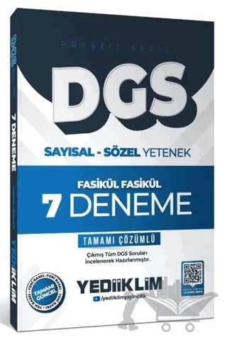 2026 DGS Prestij Serisi Sayısal Sözel Yetenek Tamamı Çözümlü Fasikül Fasikül 7 Deneme – Kolektif – Yediiklim Yayınları kitap kapağı