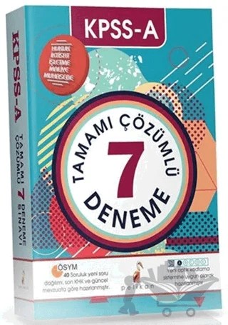 KPSS A Grubu Tamamı Çözümlü 7 Deneme 2017 – Akın Tunay, Elife Uğur, Ertekin Kutlu – Pelikan Tıp Teknik Yayıncılık kitap kapağı