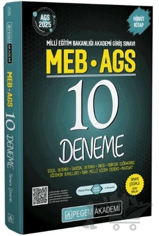 2025 MEB-AGS Tamamı Çözümlü 10 Deneme – Kollektif – Pegem Akademi Yayıncılık kitap kapağı