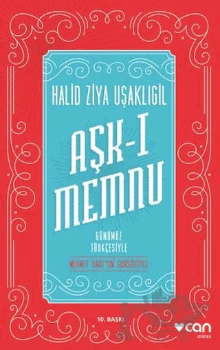 Aşk-ı Memnu (Günümüz Türkçesiyle) – Halit Ziya Uşaklıgil – Can Yayınları kitap kapağı
