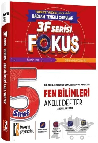 5. Sınıf Fen Bilimleri 3F Fokus Akıllı Defter – Abdullah Sağır – İSEM Yayıncılık kitap kapağı