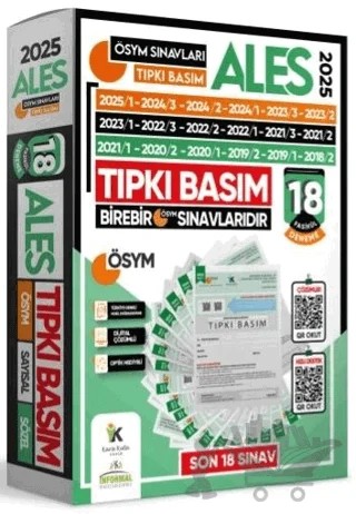 2025 ALES ÖSYM Tıpkı Basım Çıkmış Soru 18li Deneme Paketi Video ve Dijital Çözümlü Türkiye Geneli – Kolektif – Karakutu Yayın kitap kapağı