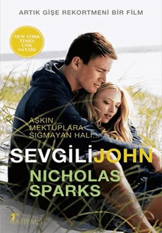 Sevgili John – Nicholas Sparks – Artemis Yayınları kitap kapağı